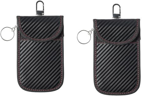2 pezzi Portachiavi Auto Antifurto per Auto,Protezione Chiave Auto Custodia Keyless, Portachiavi RFID Keyless, Schermatura Chiave keyless, sacchetti di blocco del segnale, RFID per chiave auto