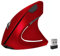 BeWishes Mouse ergonomico, mouse verticale senza fili 2.4G ricaricabile ottico verticale mouse ottico ad alta precisione regolabile 800/1200/1600 DPI, per laptop, ecc., rosso, appositamente per