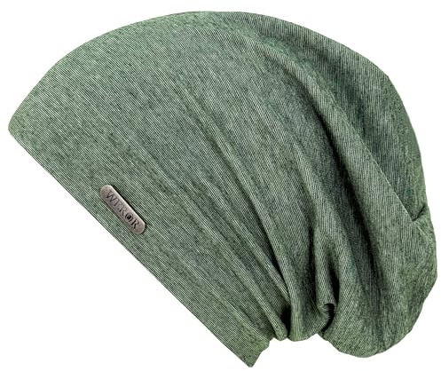 WEROR Beanie Damen Herren – weiche und leichte Longbeanie Mütze – Slouch Jersey Beanie – WEROR-428.1 (DE/NL/SE/PL, Alphanumerisch, Einheitsgröße, Grün)