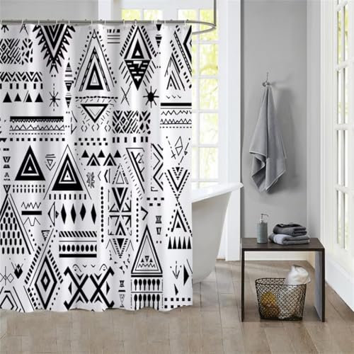 Duschvorhang PatternShower Curtain Curtains, Duschvorhänge Duschrollo 180x200cm Duschvorhang Mit Gewicht Badewanne, Duschrollo, Badewanne Duschvorhang Textil Stoff Waschbar Bad Vorhang Badevorhang 951