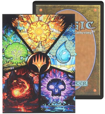 MTG Kartenhüllen, 100 Stück, Standardgröße, stabile MTG-Hüllen mit matter Rückseite, für Baseball, Sammelkarten (bunte Muster)
