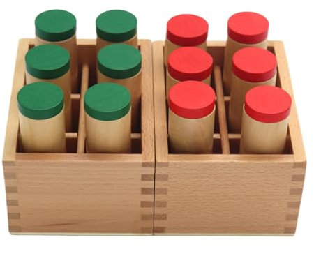 Uhngw Cilindros de Sonido de Madera,Juguete de Cilindros de Sonido de Madera,Juguete cilíndrico de Sonido auditivo sensorial de Madera | Cilindro de Aprendizaje sensorial, Botellas cilíndricas de