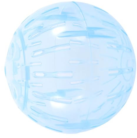 Vaguelly Hamster Laufball Laufbälle Für Kleine Haustiere Laufräder Für Hamster Käfigratte Läuft Bälle Tragen Untertasse Hamsterhaus Hamsterbettwäsche Hamsterversteck Rad Plastik Sky-Blue