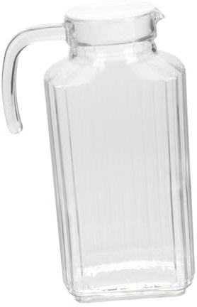 GRIRIW Wasserkrug Aus Glas Für Kaltwasser Praktischer Limonadenbehälter Eisteekrug Zum Servieren Von Getränken Blumentee Und Mehr Für Täglichen Gebrauch