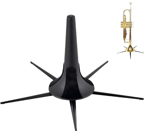 Trompetenständer – 5 Fuß Metall Trompetenständer mit stabiler Basis | Tragbares Trompetenzubehör | Faltbarer Musikinstrumentenständer | Stabile Trompetenhalterung