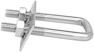 Pernos en U, sujetadores de pernos en U, tornillo en forma de U de acero inoxidable 304/perno en ángulo recto con deflector/abrazadera cuadrada(1set M10X61X100)