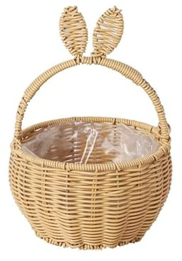 Osterkörbchen Kleiner Weidenkorb mit Henkel Osterkörbchen Kinder, Blumenmädchen Korb, Streukorb Rattankorb, Streukorb Hochzeitskorb, Geflochtener Geschenk Korb Klein, Osternest Aufbewahrung