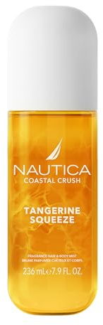 Nautica | Acqua profumata per il corpo Coastal Crush | Acqua profumata femminile per corpo e capelli dal profumo gourmand fruttato agrumato | 236ml, Tangerine Squeeze