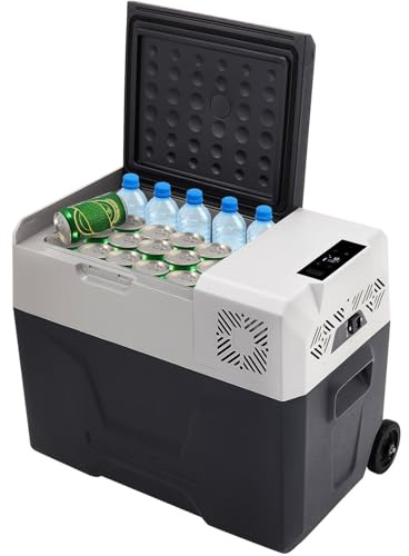 Furvveerr 30L Nevera Pequeñas Portátil Eléctrica Congelador Compresor Refrigerador de Coche 12V-14V / 120V-240V Rango de Temperatura -20 ℃ - 20 ℃,para Familias, Campamentos, Autocaravanas, etc.