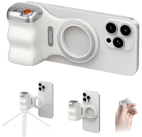 Magnetiskt telefonkameragrepp, smartphone-fotograferingshållare, selfie-handtag, knäppning med trådlös slutarknapp, fjärrkontroll för iPhone 16 15 14 13 12 Pro Max android, mobiltelefon vlog