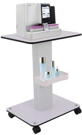 CzyuRachel Chariot médical 52 x 40 x 69 cm avec 4 roulettes universelles silencieuses (2 avec frein), pour salons de beauté, salons de coiffure, studios, blanc