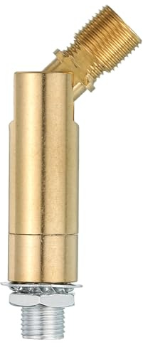 sourcing map Sloped Ceiling Adapter, 180/345 Degree 58x15mm M10 Fine Thread Sloped Ceiling Light Fixture Adapter Kit for Ceiling Pendant Light Chandelier Track Suspend(Brass)