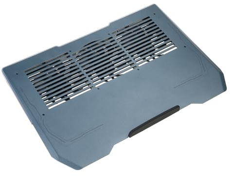 Aluminum LED Gaming Laptop Cooling Pad - External Cooling Stand with USB/USB-C Ports, Adjustable Fan Speed for Enhanced Cooling Performance and Gaming Comfort
