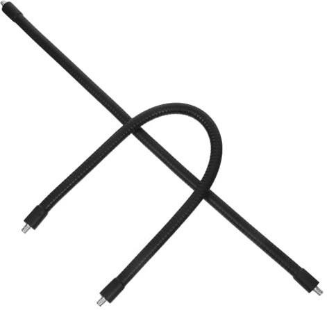 Schwanenhalsarm aus Metall mit Doppelkopf, 2 Stück, Schwarz | Action Kamera und Smartphone, Portable Ausführung, Geeignet für Meetings und Innenbereich