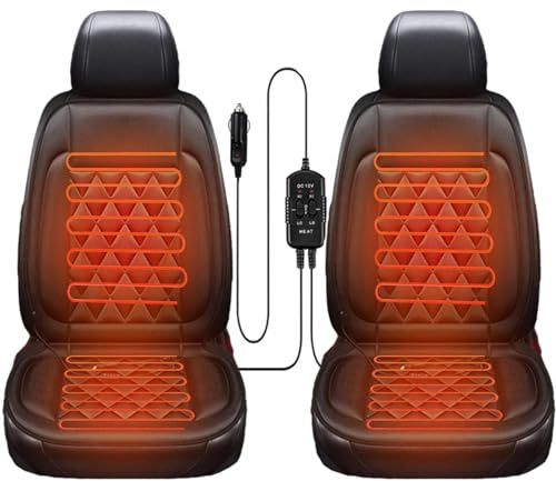 Wizvox Autositzbezüge Einzelsitze, Winter Auto Sitzauflag Vorn Einfach zu Verwenden Wärmepad für Stuhl für Erwachsene LKW,SUV Oder Transporter