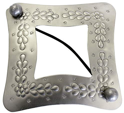 Gardinia Dekospange Raute, Zur einfachen Befestigung und Dekoration an Vorhangschals und Gardinen, 10 x 10 cm, Metall, Edelstahl-Optik