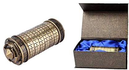 Hztyyier Cryptex Code Zylinderschloss Box Cryptex Brief Passwort Lock Ring Inhaber Freundin Freund Geburtstagsgeschenk fur Valentinstag