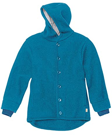 Disana WALK-JACKE, 100% Bio-Merinowolle GOTS, IVN Best | mit Kapuze | Baby Kleinkind Kind Unisex | Made in Germany
