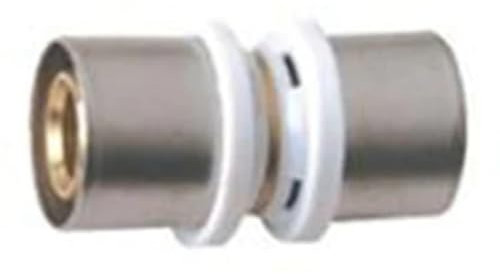 Raccordo diritto doppio 32mm per tubo multistrato a pressare Ibp