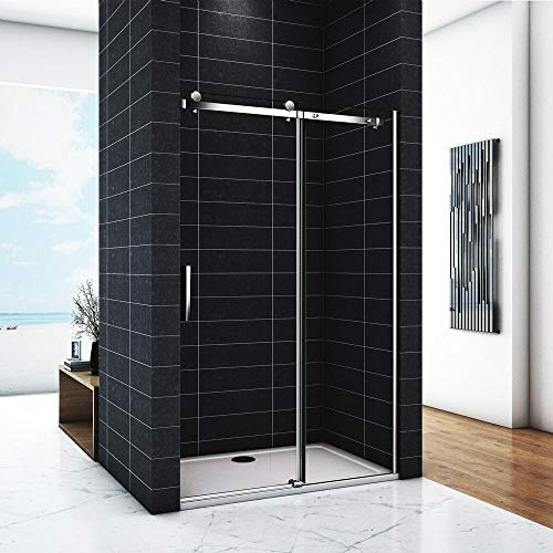 Porta 195cm per Box Doccia 2 Nicchia 8mm ProfiloIn Alluminio Cromato 100 cm | Trasparente Anticalcare, Temperato, Vetro, Scorrevole