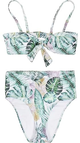 Urban Classics Bikini de Cintura Alta para Mujer Juego, Leaf White, XS