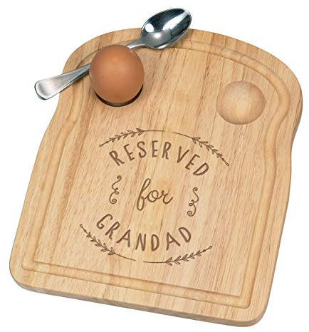 Reservado para Abuelo Desayuno Dippy Huevera Tabla Madera