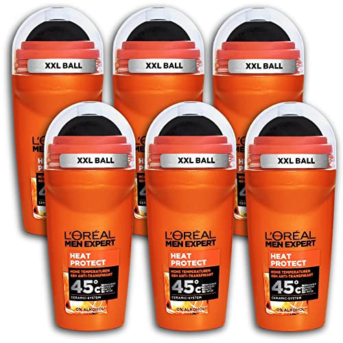 Pack de 6 desodorantes para hombre Expert Heat Protect Roll-On 6 x 50 ml