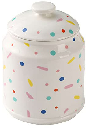 Azucarero,Contenedores De Especias,Tarro Hermético De Cerámica, Azucarero Blanco De 35 Oz Con Cuchara, Tarro De Cerámica Pequeño De Porcelana, Almacenamiento De Decoración De Cocina-limón-35oz ( Color