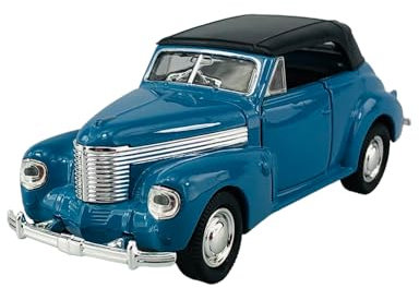 Welly Opel Kapitän Cabriolet Blau Grau 1. Generation 1938-1940 ca 1/34-1/39 Metall Modell Auto Die Cast Neu im Kasten
