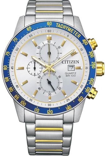 Citizen Orologio Analogico al Quarzo Uomo con Cinturino in Acciaio Inossidabile AN3686-53A