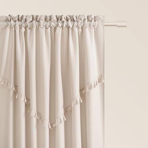 room99 Vorhang mit Kräuselband Chloe 140 x 260 cm Breite x Höhe Schiebegardinen Modern Curtain Wohnzimmer Schlafzimmer Hellbeige, 1 Stück