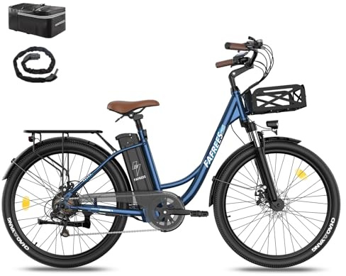 Fafrees E Bike 26 Zoll Elektrofahrrad, Ebike Herren 36V 25Ah Akku, City E-Bike Damen 250W 25km/h, Reichweite 95-200km, e Fahrrad Pedelec 7S, Belastung 120Kg, F26 Lasting