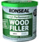 AMK® Ronseal High Performance Wood Filler 1kg White For Major Repairs Fills Deep Holes In One Go No Shrinking or Cracking Suitable for Drilling