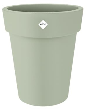 elho Green Basics Top Planter Hoch 35cm Blumentopf - Stone Green | ∅ 34.5 x H 41 cm | für den Außenbereich