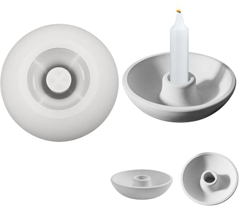 Silikonform Weihnachten, Rund Silikonformen Gießformen Weihnachten Silikonform Kerzenhalter Rund Giessformen Silikon Gießform Kerzenhalter Gießformen Silikon Weihnachten für Stabkerzen Teelichter (1)