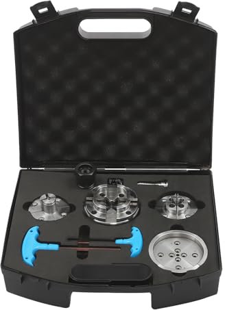 Self-Centering Lathe Chuck Set, 4-Jaw Lathe Chuck Set, for Medium-Sized or Miniature Lathe Work, Firewood Turning, Making Bowls, Woodworking, Pens, and Other Clamping Tools