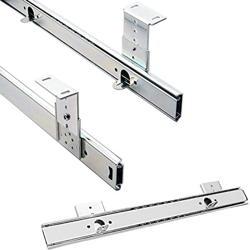 Tastaturablageführungen - Kugelgelagerte Schienen, Aufhängungs-Hebemethode, Breite 35 mm, untere Schubladenführungen, Computerführungen, Befestigungsschienenhalter, Schubladenführung für HOH