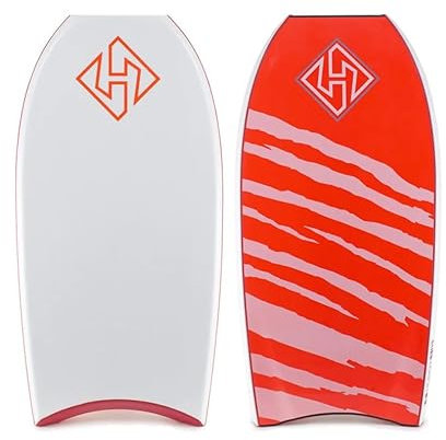 Hubboards Bodyboard Deck Dubb Edition PP HD White/Red 41.5