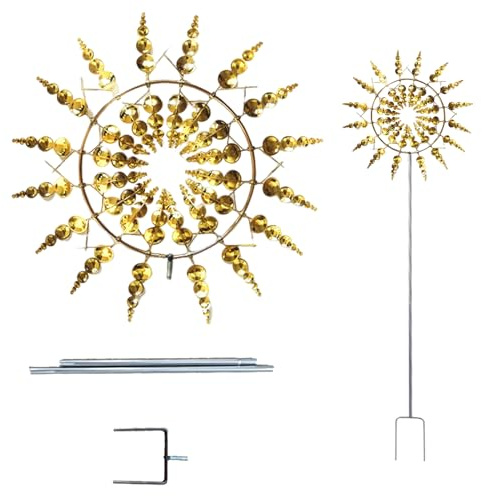 Einzigartige Und Magische Metall Windmühle Wind Spinner Garten Gartendeko Windspiel Garten Gartenstecker Für Terrasse Rasen Garten Innenhof Landschaft Dekoration