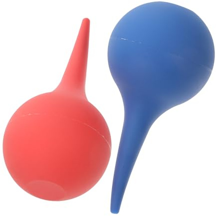 BESTYASH 2 Stück 75 Ml Ohrsaugballons Ohrreinigungsball Sanfter Druck Langlebiger Ohrsaugerball Für Heimgebrauch Ohrenschmalz Absaugung Wiederverwendbar Blau Rot