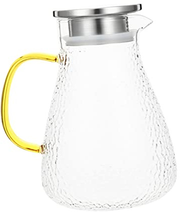 Alipis Pichet à Jus Verre Martelé Haute Température Pichet Deau Élégant pour Maison Bureau et Réceptions