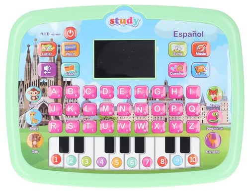 Haofy Juguete de Tableta de Aprendizaje Francés LED Interactivo para Niños Que Mejoran Las Habilidades Lingüísticas con Contenido Rico y Juegos para una Experiencia Aprendizaje Divertida, Niños 3 a