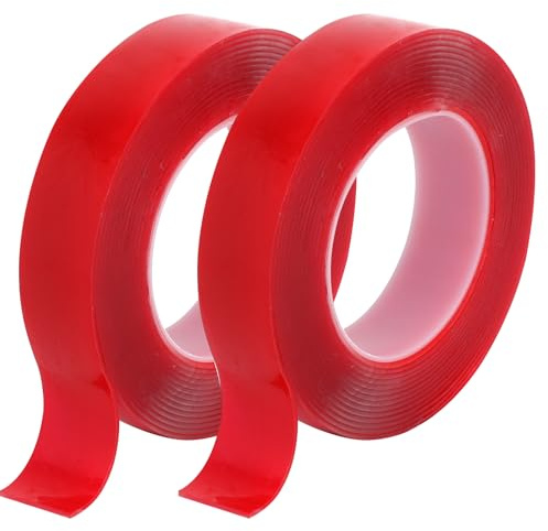 2PCS Doppelseitiges Klebeband Extra Stark, 30mm x 5M Nano Tape Abwaschbares Klebebands Transparent, Teppichklebeband Klebeband Doppelseitig Ablösbar für Foto Wand, Zuhause Büro Wand, Küche,Teppich