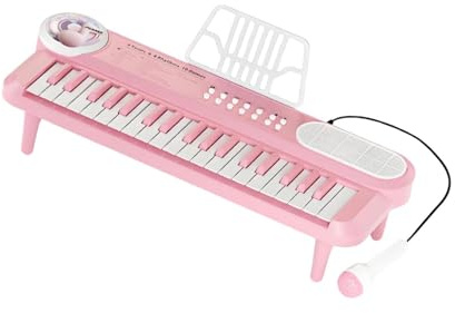 Oshhni Piano électronique, clavier de piano numérique, 37 touches, avec pour enfants de 3 à 6 ans, débutants (garçons et filles), Rose