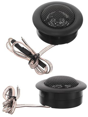 Homoyoyo Tweeter Voiture 2 Pouces Métal, Haut-parleurs Aigus en Plastique, Paire de Petits Haut-parleurs Voiture pour Système Audio, Accessoires Audio Intérieur Automobile, Son Haute
