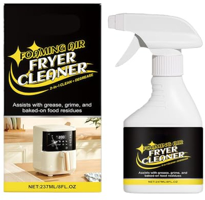 Limpiador de cocina multiusos para freidoras, hornos y utensilios de cocina para eliminar residuos de aceite quemado, solución de limpieza, limpiador pulverizador para cocinas de aire
