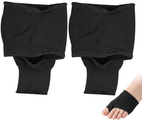 OIXEYA Corrector de Juanetes y Separador Dedos Pie para Alivio del Dolor, Protector de Juanete para Mujer y Hombre, Hallux Valgus y Dedo Martillo, Uso Nocturno y Dia, 1 Par Negro Talla M (37-43)
