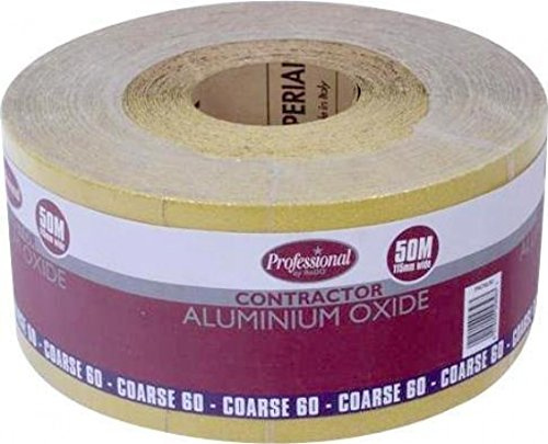 ProDec Rouleau de 50 m de papier abrasif jaune, oxyde d’aluminium