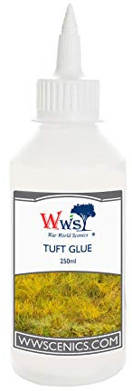 War World Scenics Colla per Ciuffi Erba Statica - Flacone da 250ml - Cespugli e Fogliame Modellismo