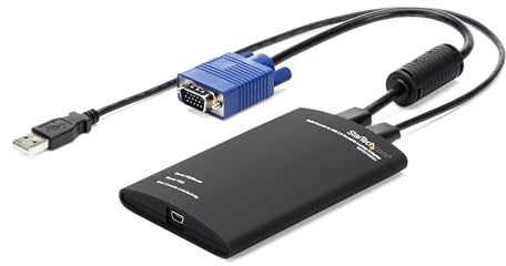 StarTech.com Tragbarer KVM Konsolen auf USB 2.0 Laptop Adapter | Für Rack-Server, Headless-Systeme, BIOS-Ebene Steuerung, USB-betrieben, taschengroß, Fehlersuche